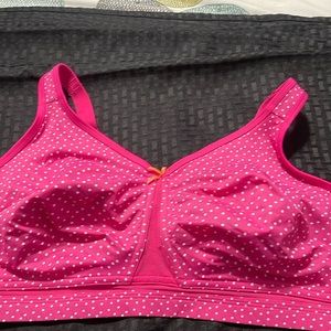 Cacique No Wire Bra Pink / White polka dot